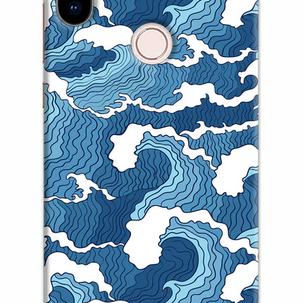 Blue Waves Redmi Note 5 Pro Hard Case Back Cover by Casekaro