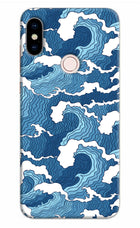 Blue Waves Redmi Note 5 Pro Hard Case Back Cover by Casekaro