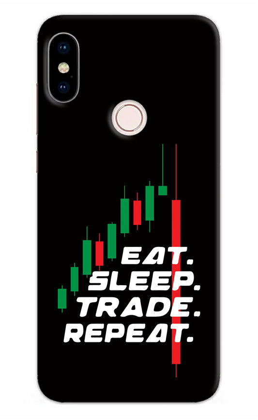 Eat Sleep Trade Repeat Redmi Note 5 Pro Hard Case Back Cover by Casekaro
