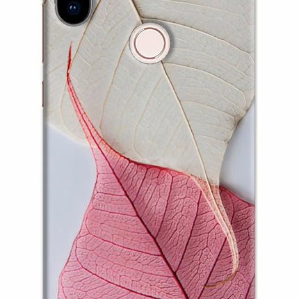White Pink Leaf Redmi Note 5 Pro Hard Case Back Cover by Casekaro