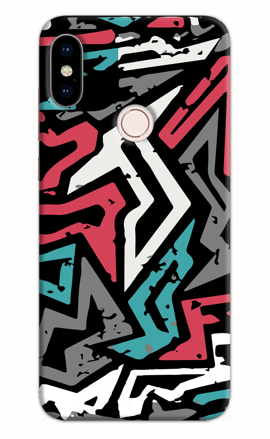 Geometric Graffiti Redmi Note 5 Pro Back Cover, Hard case