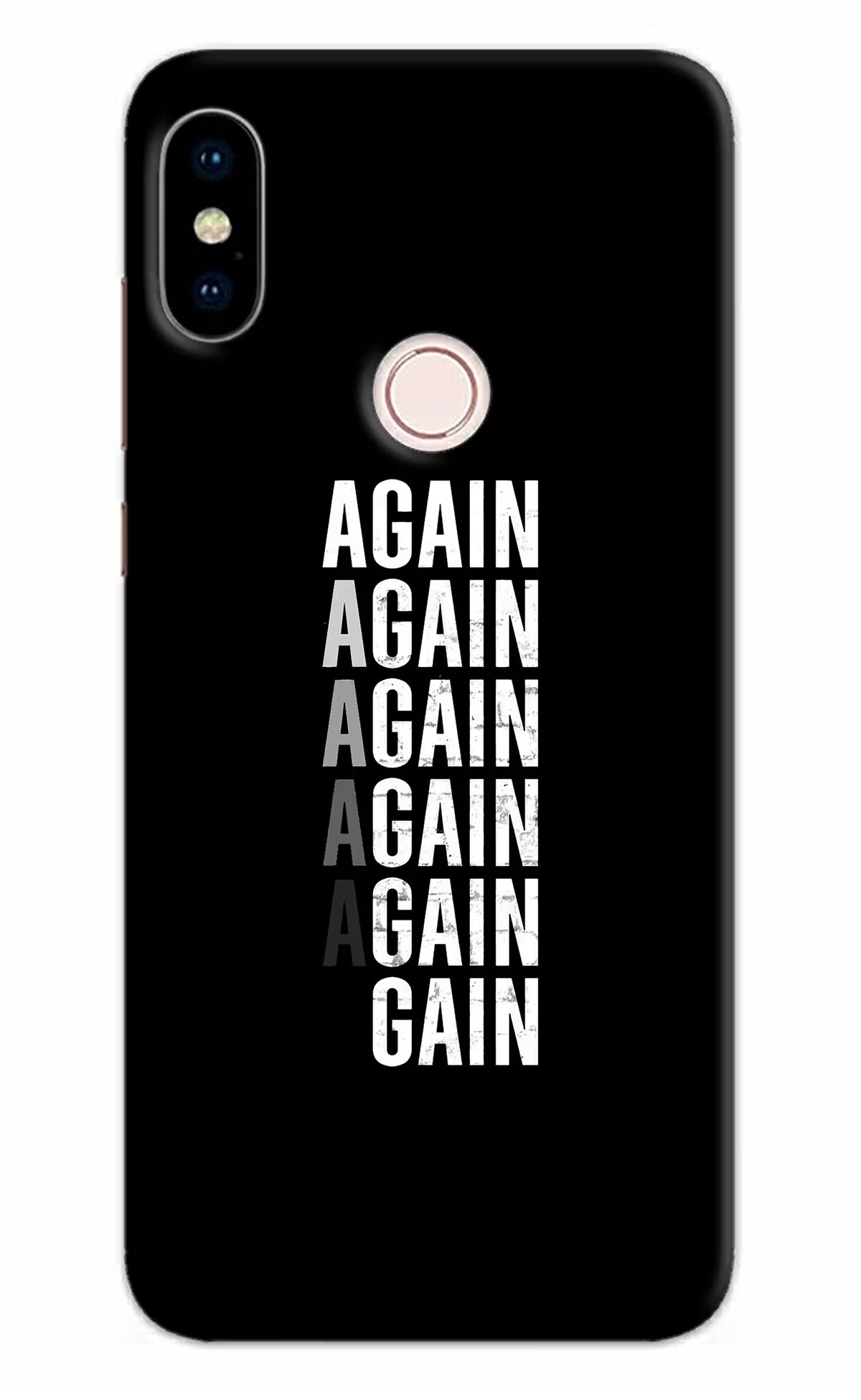 Again Again Gain Redmi Note 5 Pro Hard Case Back Cover by Casekaro