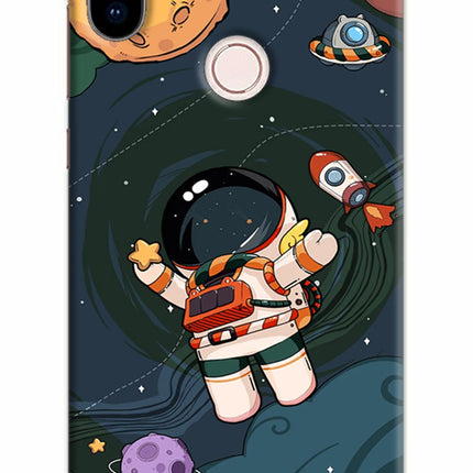 Cartoon Astronaut Redmi Note 5 Pro Hard Case Back Cover by Casekaro