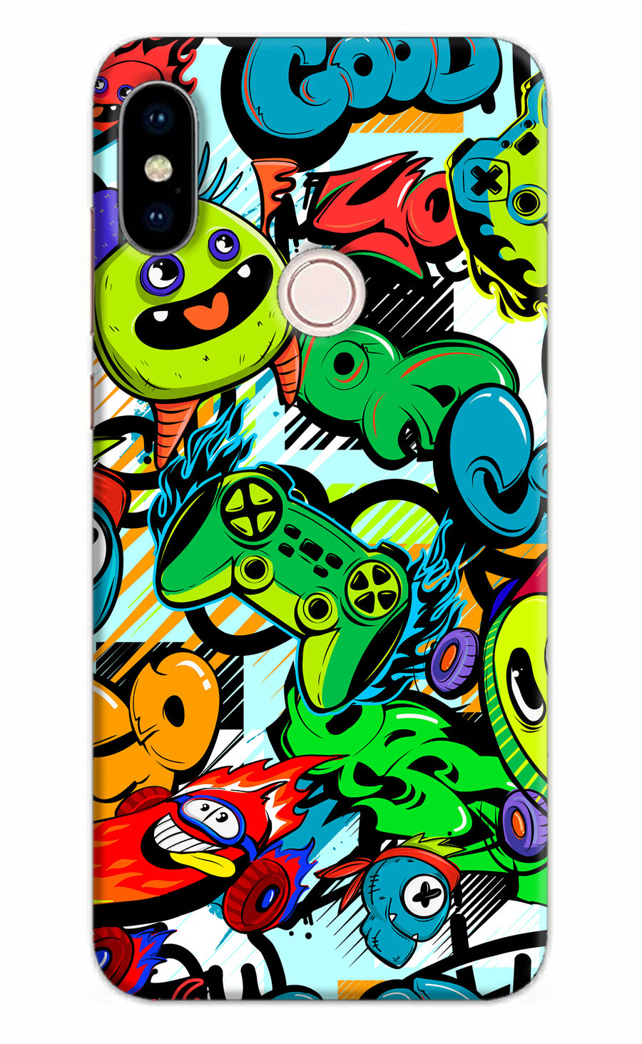 Game Doodle Redmi Note 5 Pro Back Cover, Hard case