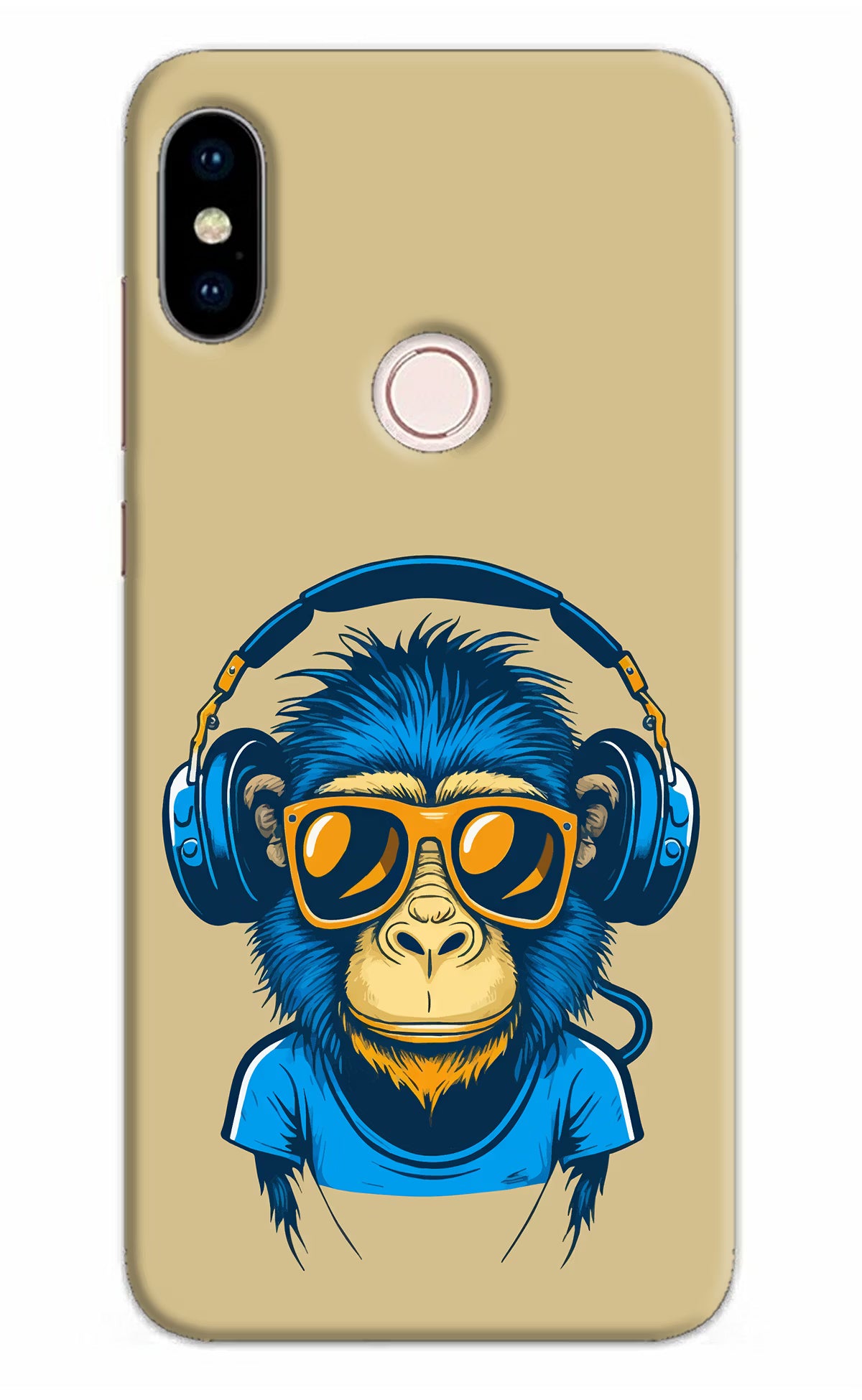 Monkey Headphone Redmi Note 5 Pro Hard Case Back Cover by Casekaro