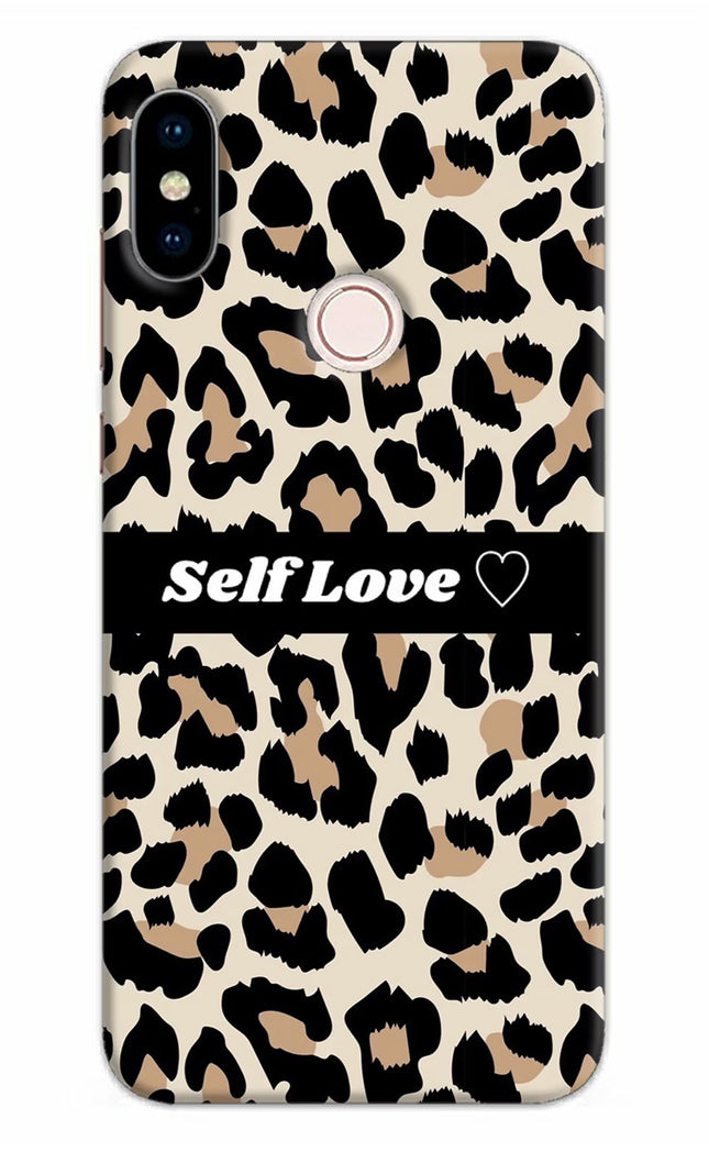 Leopard Print Self Love Redmi Note 5 Pro Hard Case Back Cover by Casekaro