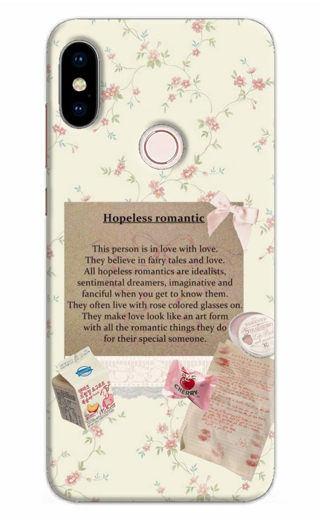 Hopeless Romantic Redmi Note 5 Pro Hard Case Back Cover by Casekaro