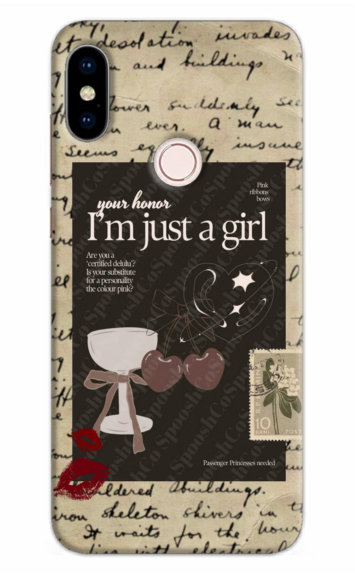 I am just a girl Redmi Note 5 Pro Hard Case Back Cover by Casekaro