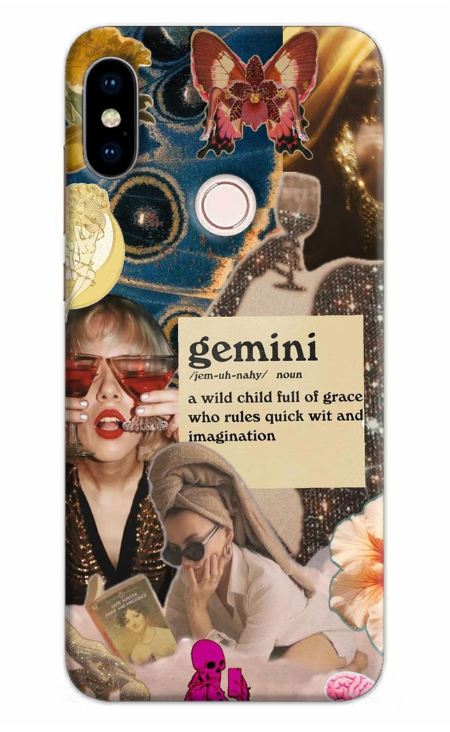 Gemini Zodiac Redmi Note 5 Pro Hard Case Back Cover by Casekaro