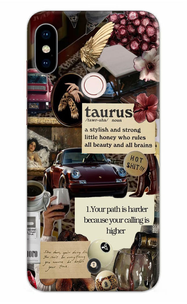 Taurus Zodiac Redmi Note 5 Pro Hard Case Back Cover by Casekaro
