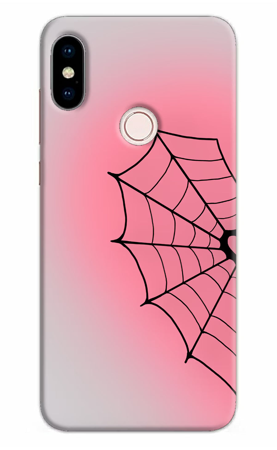 Pink Web Redmi Note 5 Pro Back Cover, Hard case