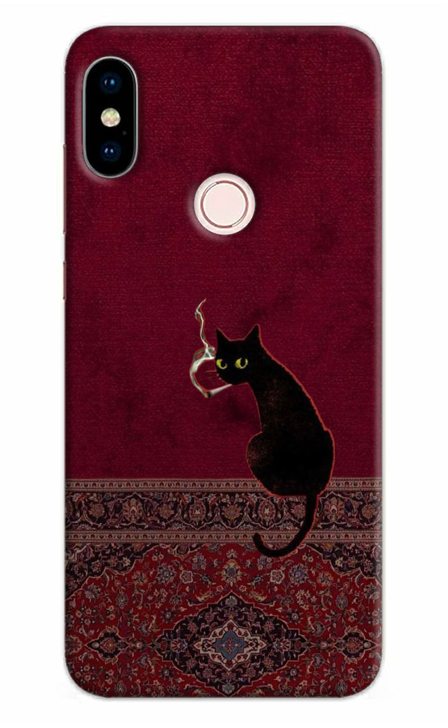 Midnight Cat Redmi Note 5 Pro Hard Case Back Cover by Casekaro