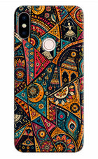 Folk Print Redmi Note 5 Pro Back Cover
