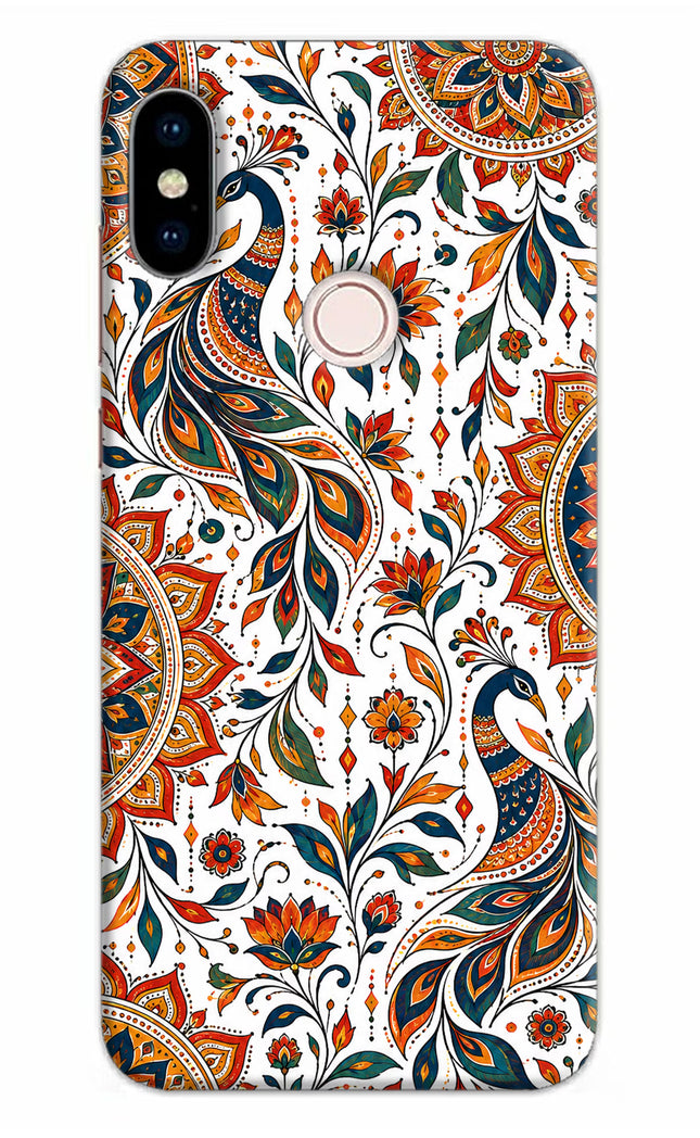 White Mayura Redmi Note 5 Pro Hard Case Back Cover by Casekaro