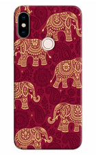 Maroon Elephant Redmi Note 5 Pro Hard Case Back Cover by Casekaro