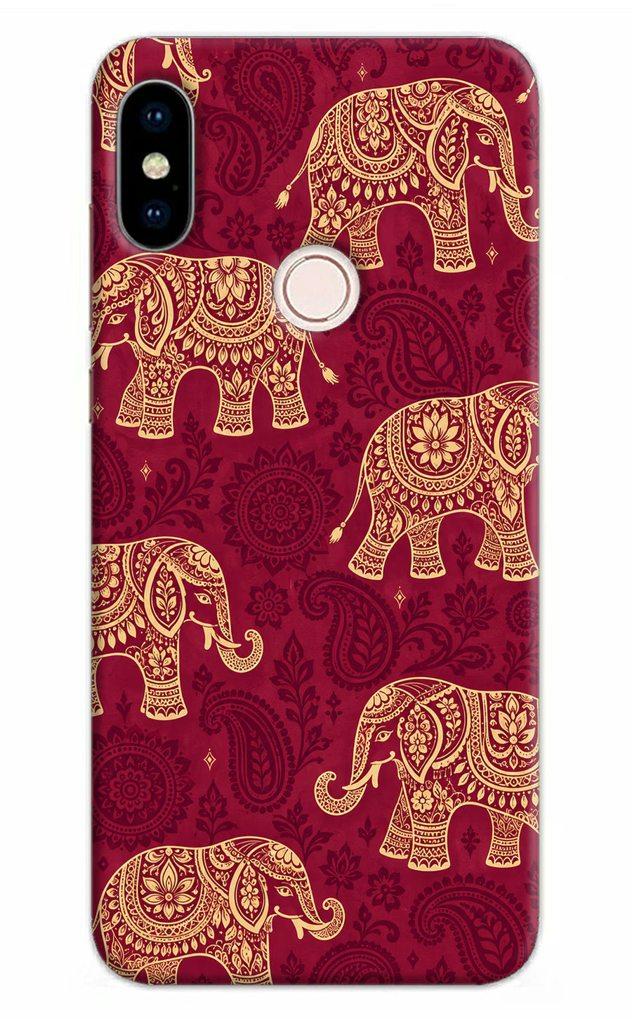 Maroon Elephant Redmi Note 5 Pro Back Cover, Hard case