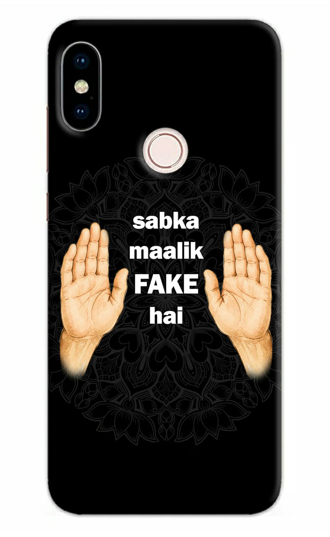 Sabka Malik Fake Redmi Note 5 Pro Hard Case Back Cover by Casekaro