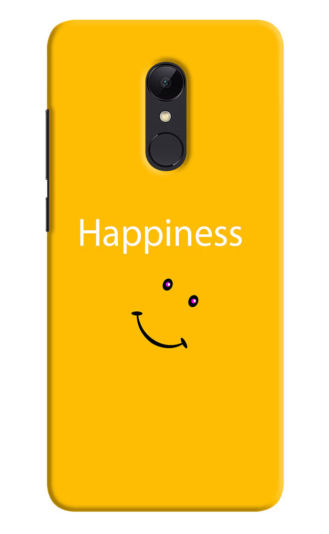Happiness With Smiley Redmi Note 5 Hard Case Back Cover by Casekaro