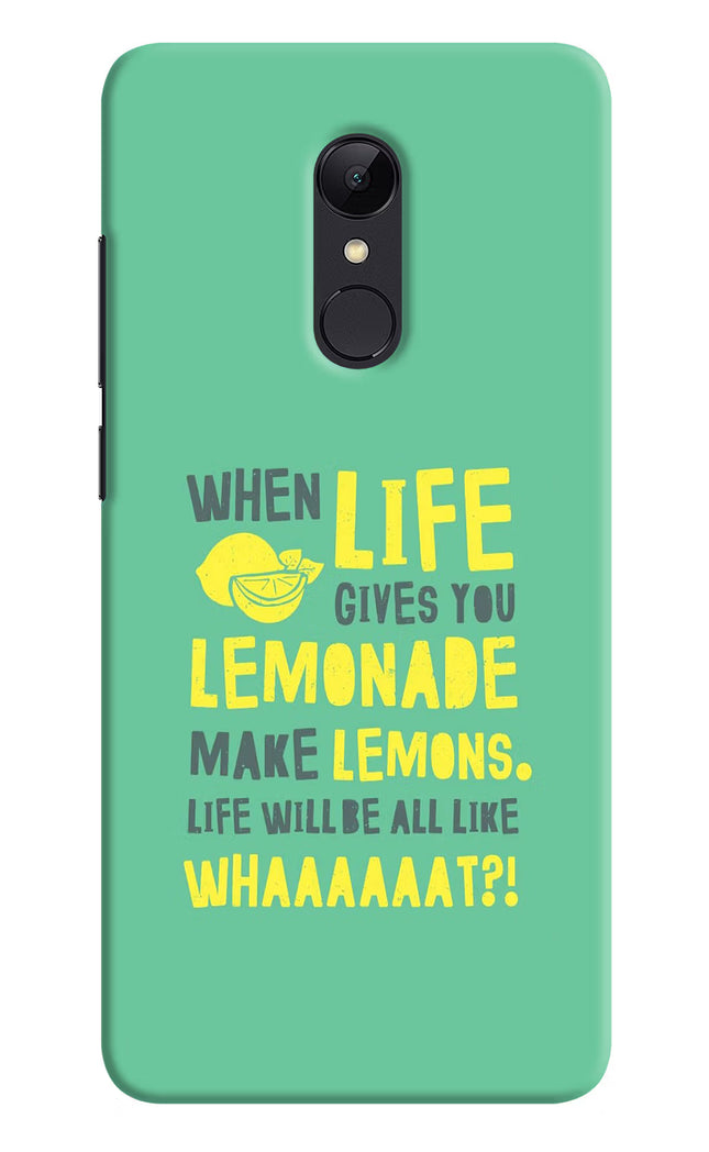 Quote Redmi Note 5 Hard Case Back Cover by Casekaro