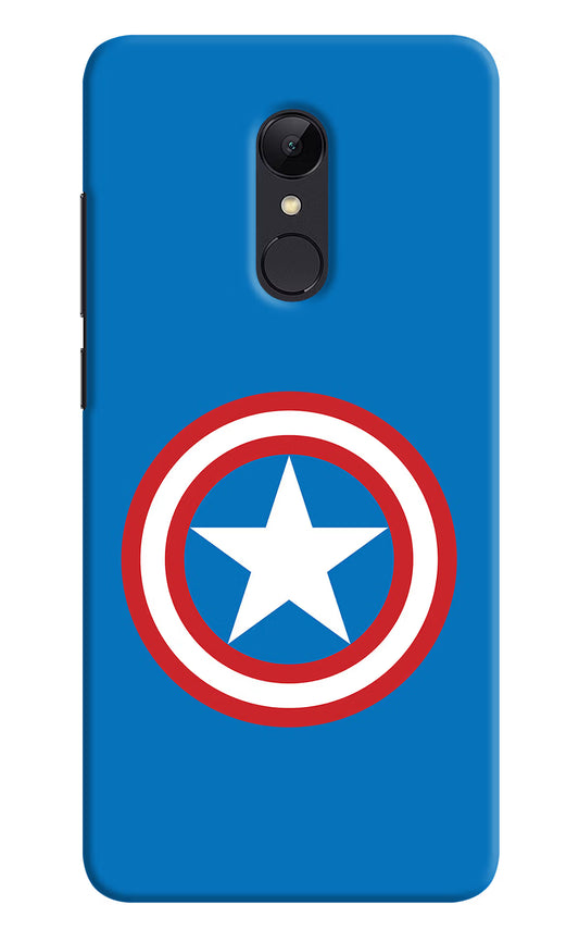 Captain America Logo Redmi Note 5 Hard Case Back Cover by Casekaro