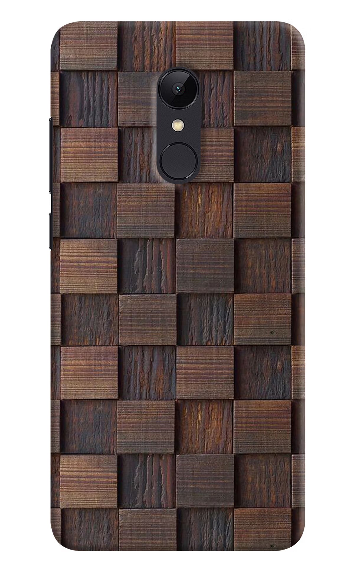 Wooden Cube Design Redmi Note 5 Hard Case Back Cover by Casekaro