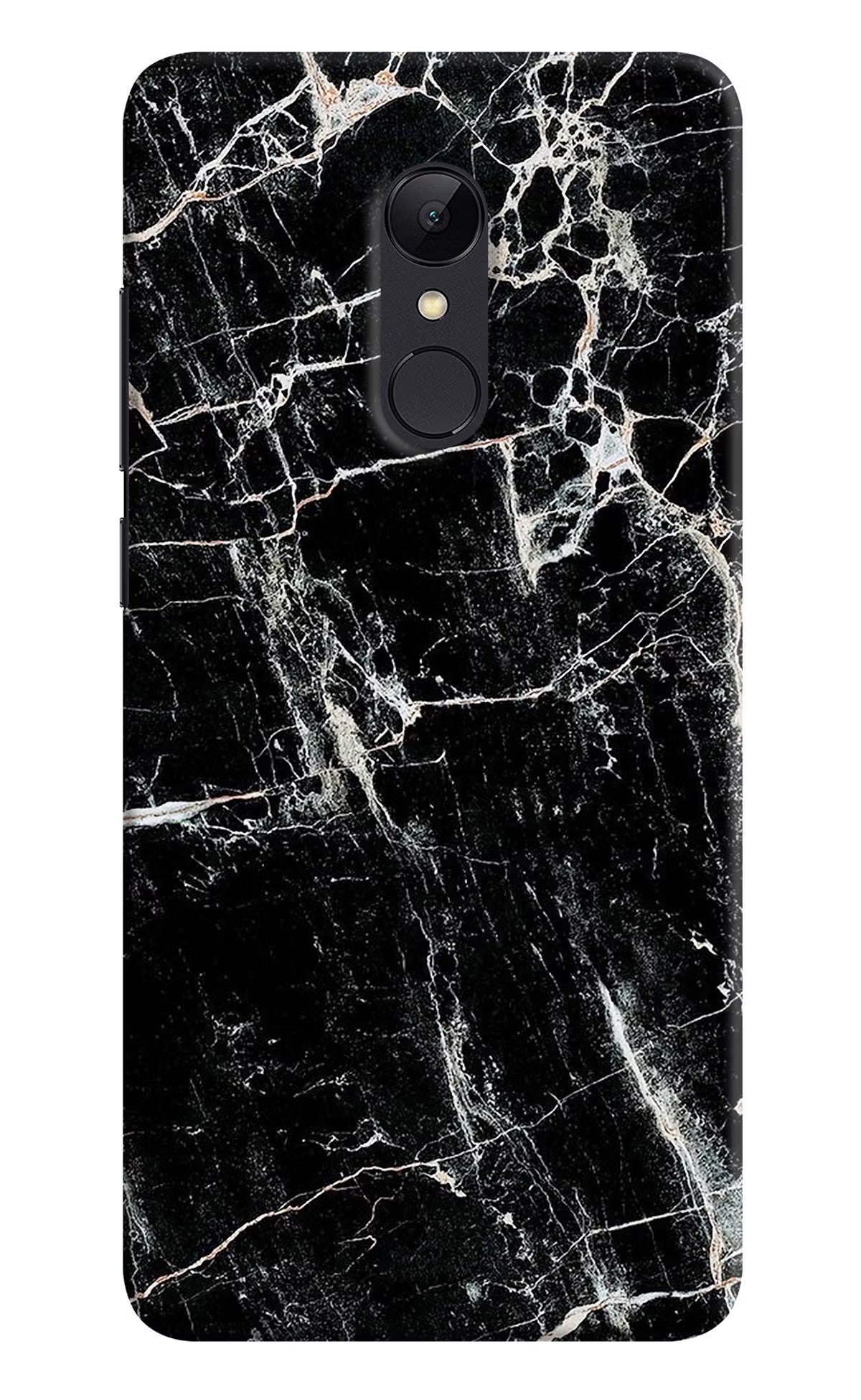 Black Marble Texture Redmi Note 5 Hard Case Back Cover by Casekaro