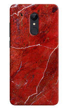 Red Marble Design Redmi Note 5 Hard Case Back Cover by Casekaro