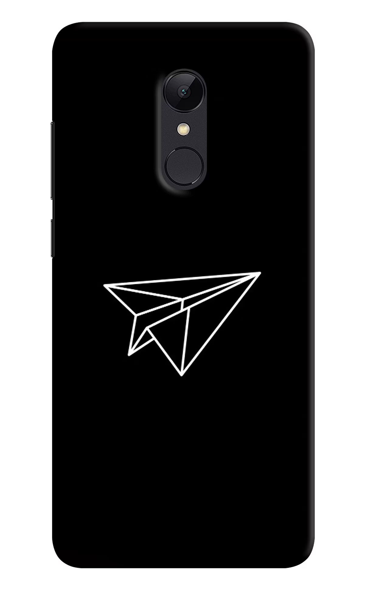 Paper Plane White Redmi Note 5 Hard Case Back Cover by Casekaro