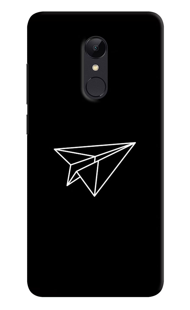 Paper Plane White Redmi Note 5 Hard Case Back Cover by Casekaro