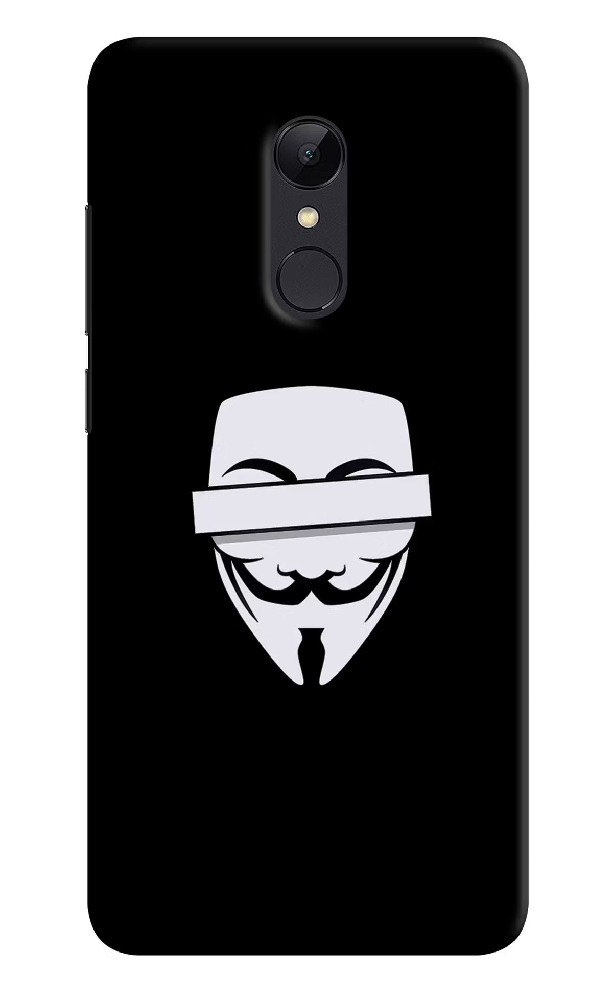 Anonymous Face Redmi Note 5 Hard Case Back Cover by Casekaro