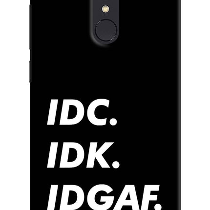 Idc Idk Idgaf Redmi Note 5 Hard Case Back Cover by Casekaro