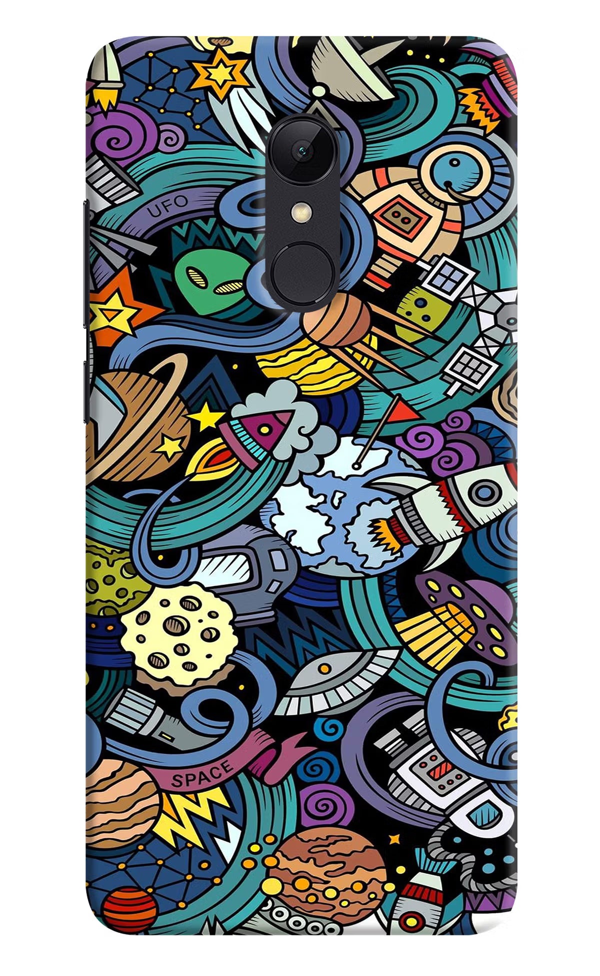 Space Abstract Redmi Note 5 Hard Case Back Cover by Casekaro