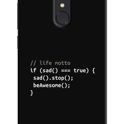 Life Motto Code Redmi Note 5 Hard Case Back Cover by Casekaro