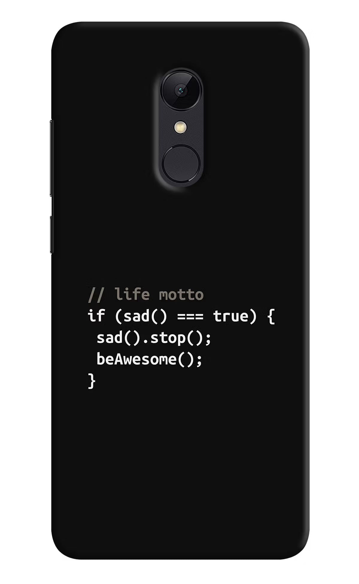 Life Motto Code Redmi Note 5 Hard Case Back Cover by Casekaro