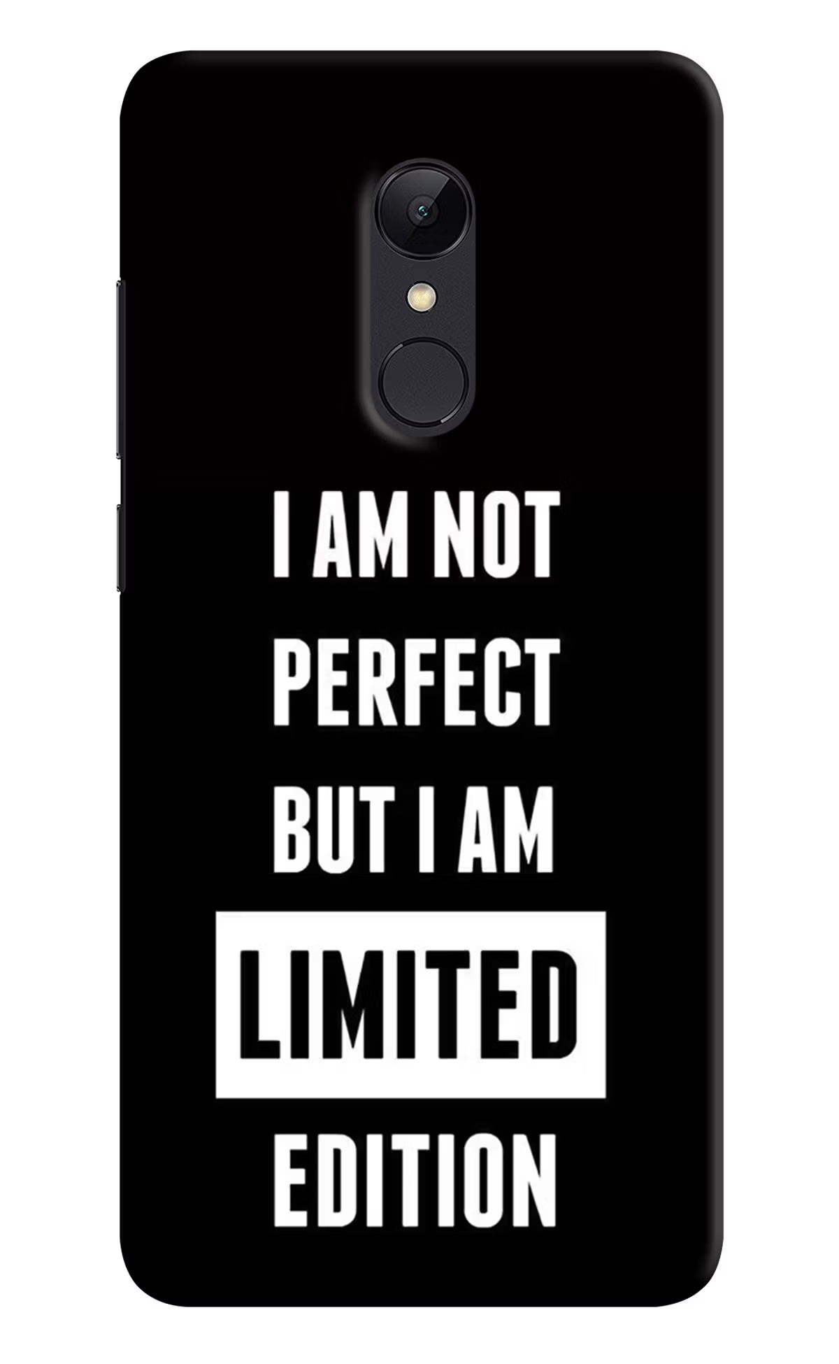 I Am Not Perfect But I Am Limited Edition Redmi Note 5 Hard Case Back Cover by Casekaro