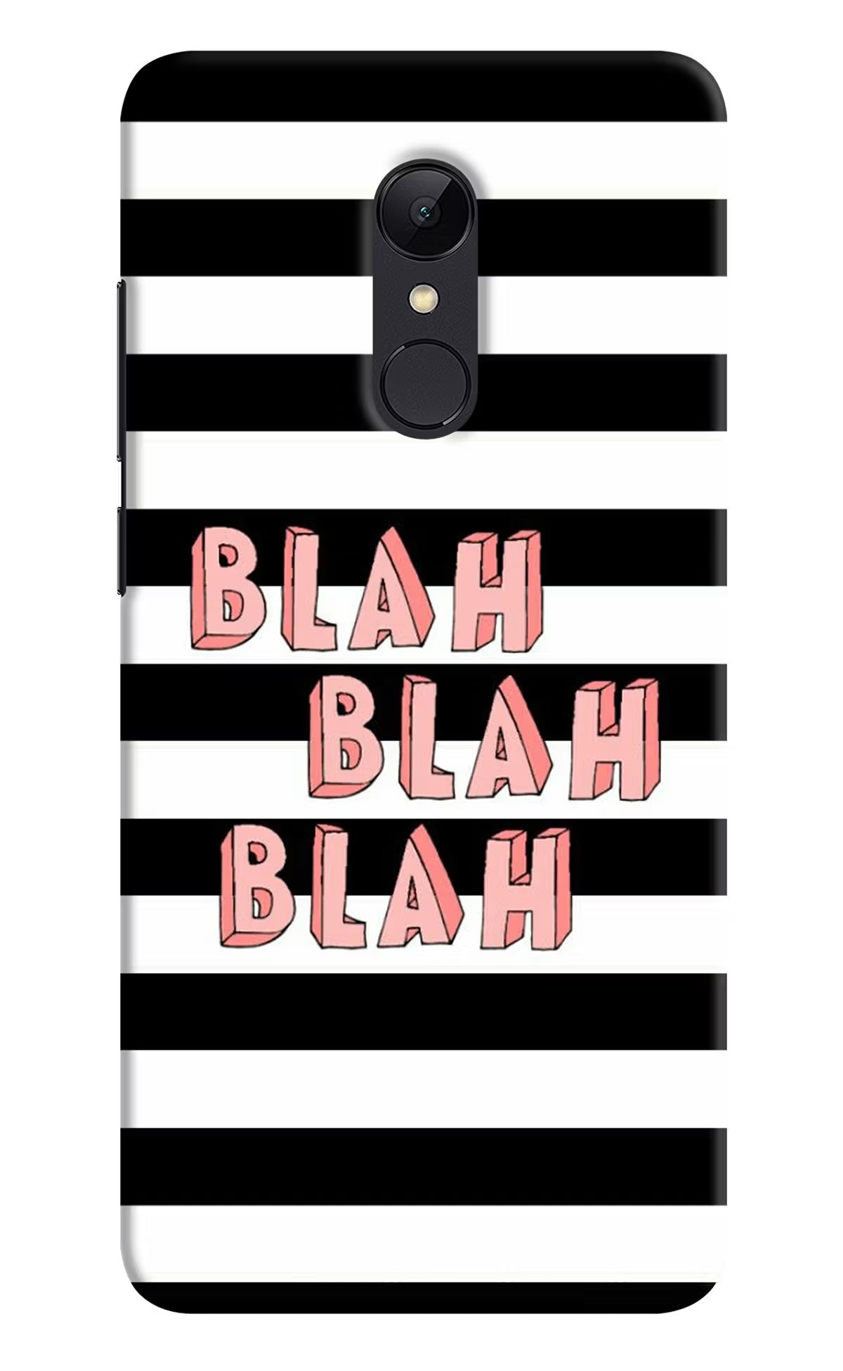 Blah Blah Blah Redmi Note 5 Hard Case Back Cover by Casekaro