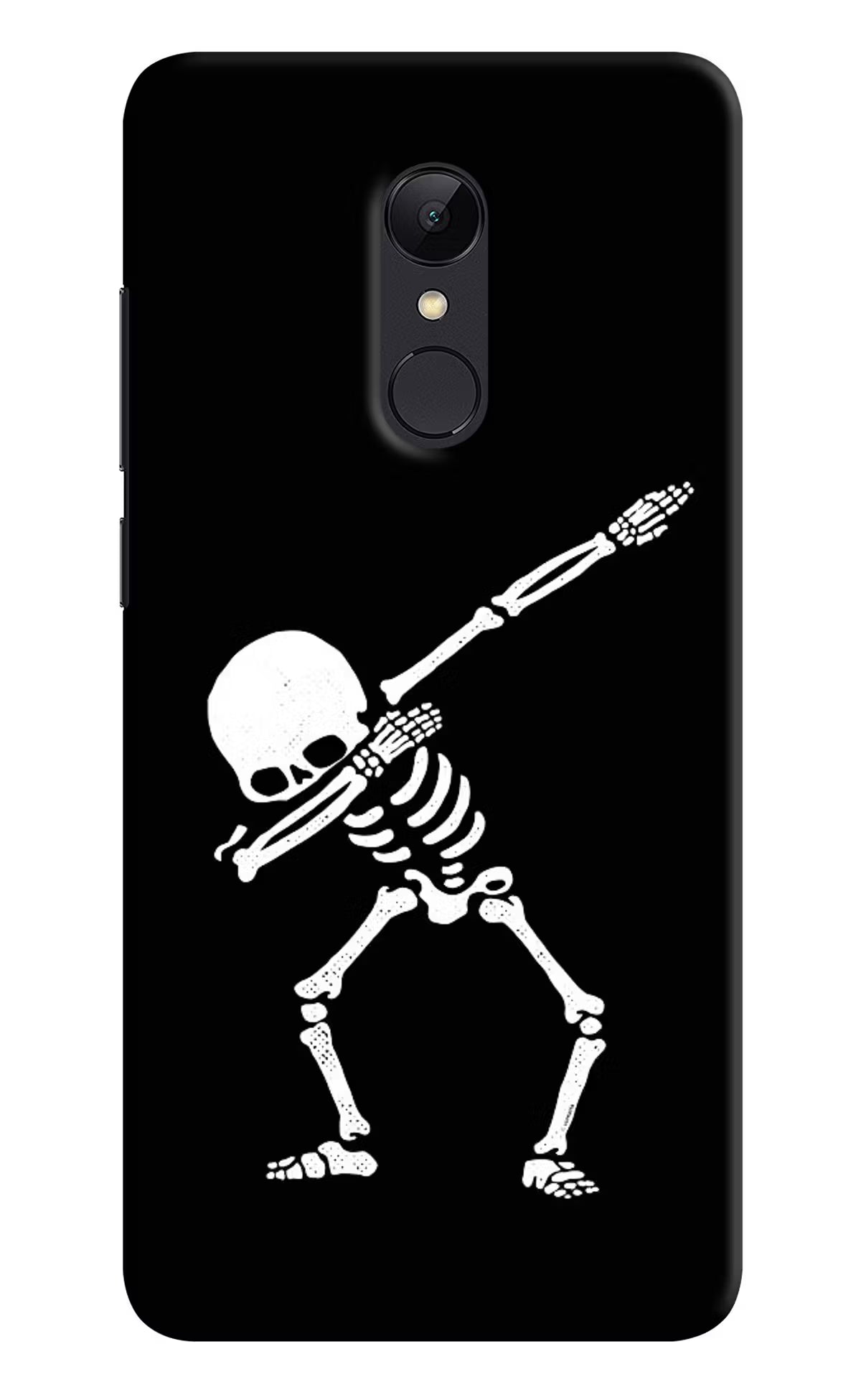 Dabbing Skeleton Art Redmi Note 5 Hard Case Back Cover by Casekaro
