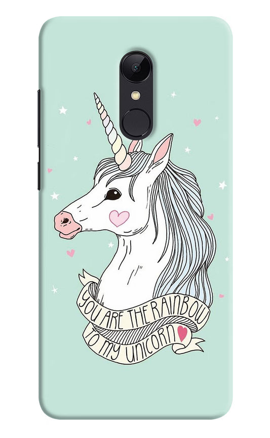 Unicorn Wallpaper Redmi Note 5 Hard Case Back Cover by Casekaro