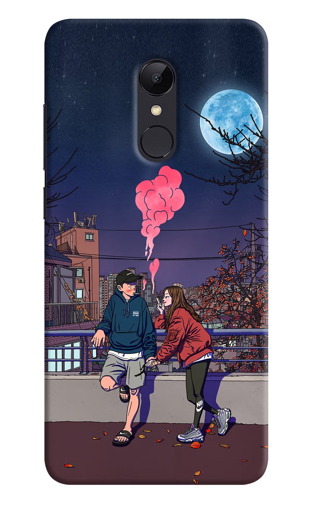 Chilling Couple Redmi Note 5 Hard Case Back Cover by Casekaro