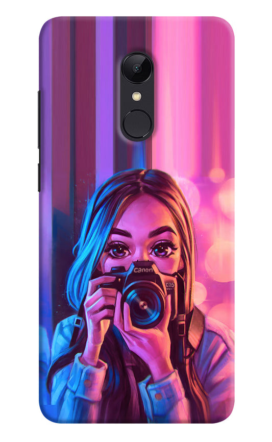 Girl Photographer Redmi Note 5 Hard Case Back Cover by Casekaro