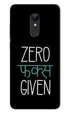 Zero Fucks Given Redmi Note 5 Hard Case Back Cover by Casekaro