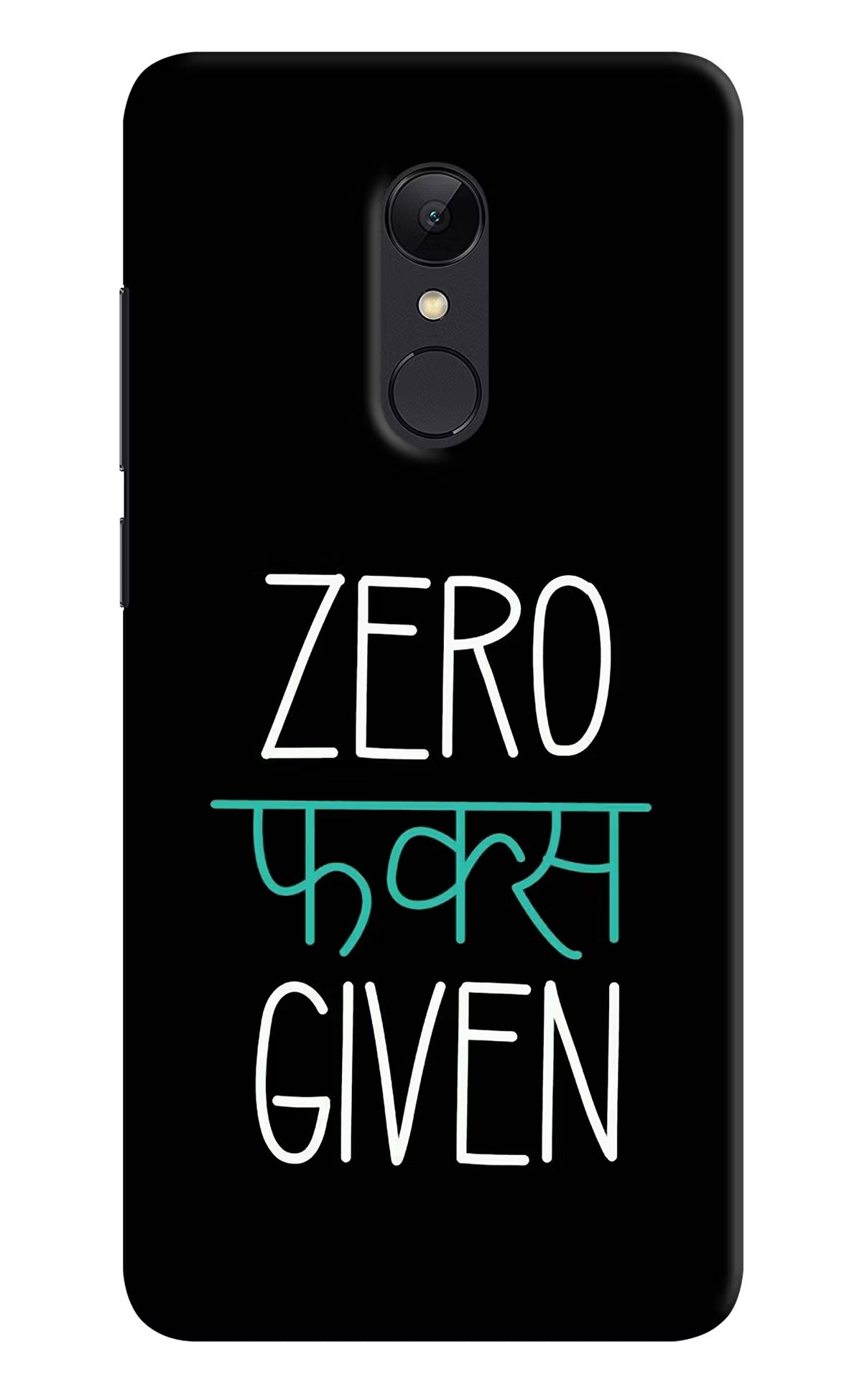 Zero Fucks Given Redmi Note 5 Hard Case Back Cover by Casekaro