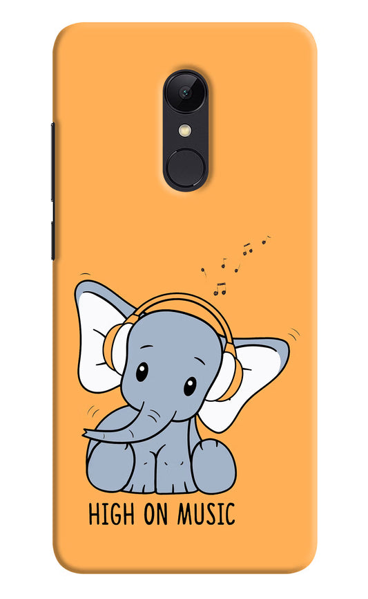 High On Music Redmi Note 5 Hard Case Back Cover by Casekaro