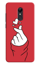 Korean Love Sign Redmi Note 5 Hard Case Back Cover by Casekaro