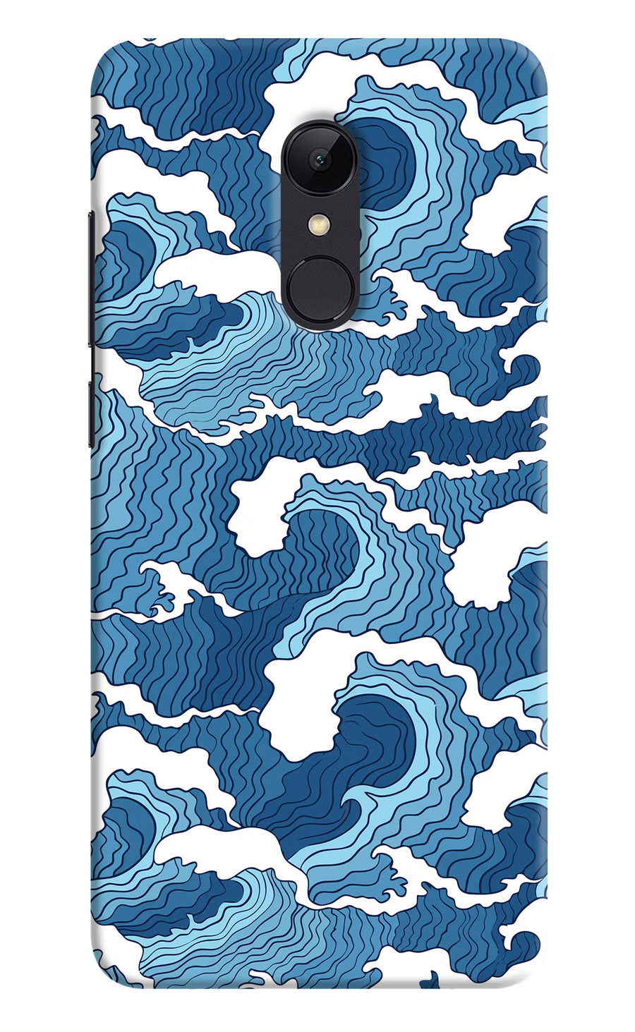 Blue Waves Redmi Note 5 Back Cover, Hard case