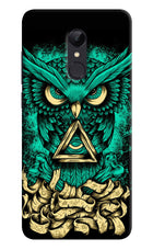 Green Owl Redmi Note 5 Hard Case Back Cover by Casekaro