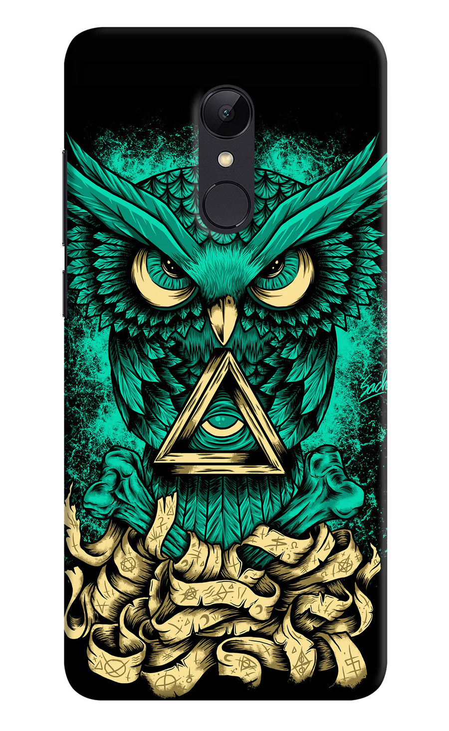 Green Owl Redmi Note 5 Back Cover, Hard case