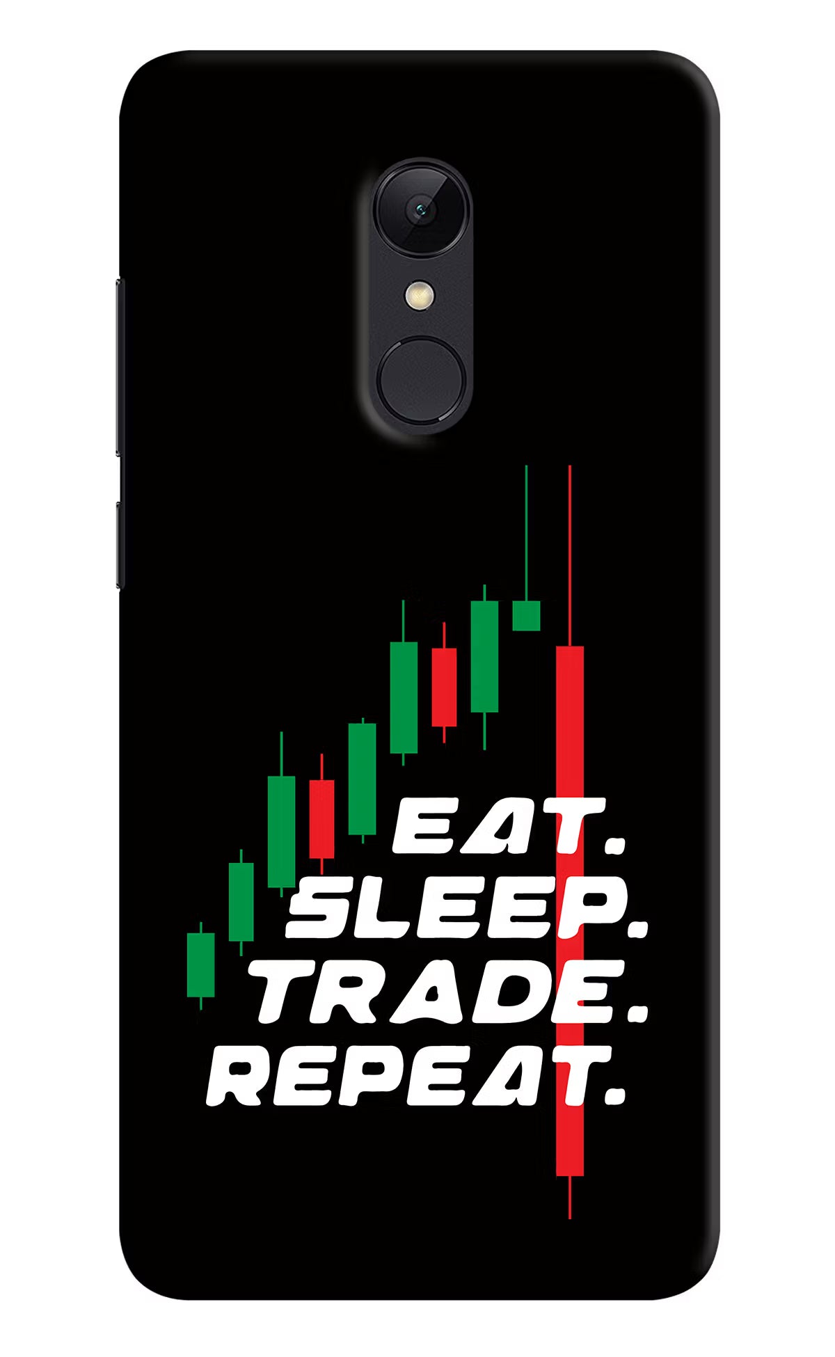 Eat Sleep Trade Repeat Redmi Note 5 Hard Case Back Cover by Casekaro