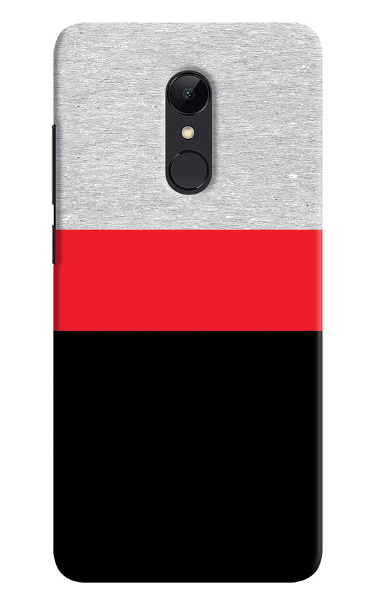 Tri Color Pattern Redmi Note 5 Hard Case Back Cover by Casekaro