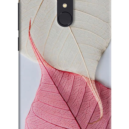 White Pink Leaf Redmi Note 5 Hard Case Back Cover by Casekaro